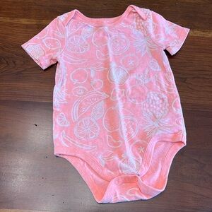 Bright Pink Fruit Printed Onesie